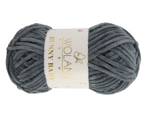 Wolans Yarns Bunny Baby 100g | 120m -10009 Tamsiai pilka