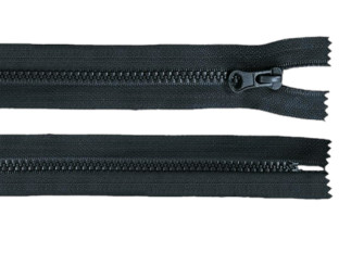 Plastic zipper 16cm Graphite
