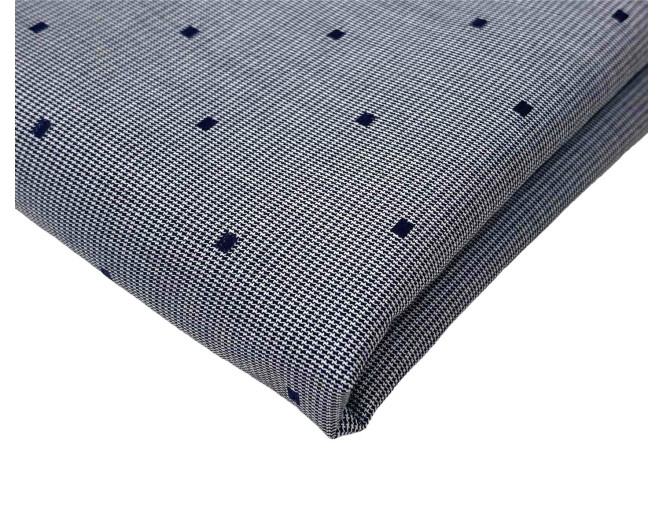 Medvilninis audinys Kvadratėliai pilkame