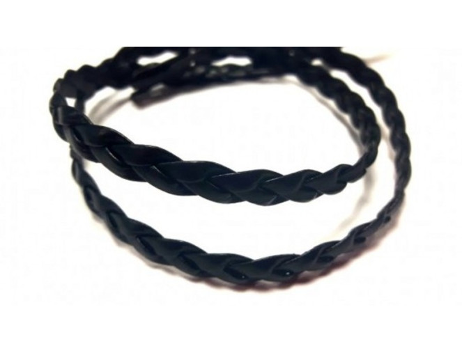 Braided leather cord 5mm | 4 colours pigiau