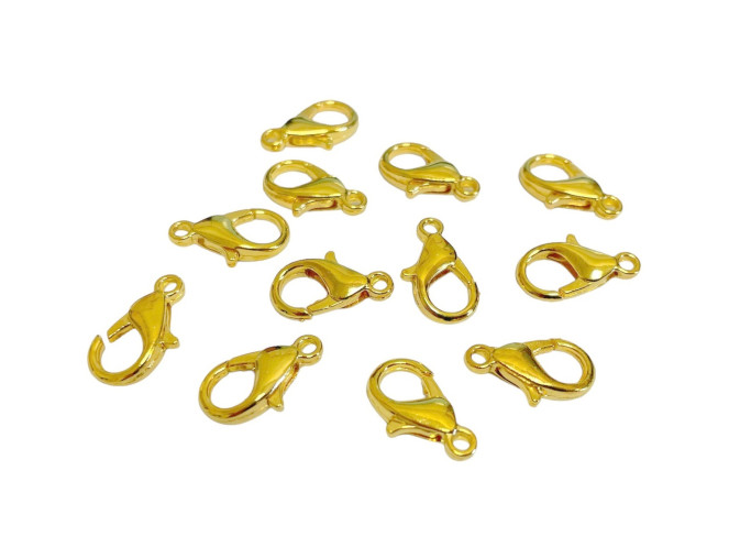 Užsegimas - užbaigimo detalė 14 x 7mm Auksinė | 20vnt pigiau