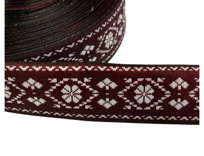 Tautinė juostelė 32mm Tamsi bordo