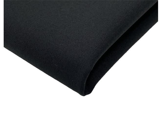 Wool fabric with elastane Black
