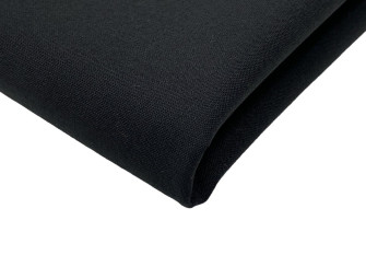 Wool fabric with elastane Black