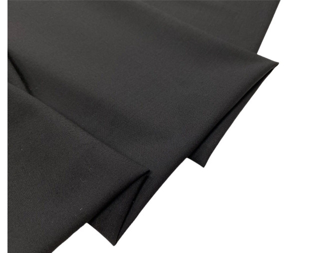 Wool fabric with elastane Black pigiau