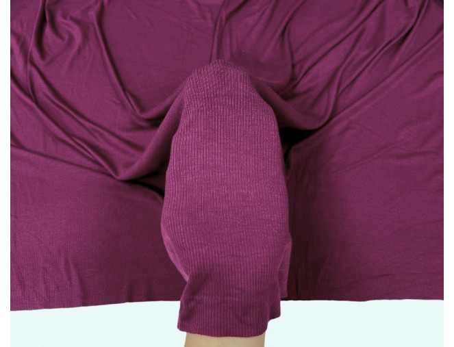 RIB knitted fabric with viscose Dark cyclamen pigiau