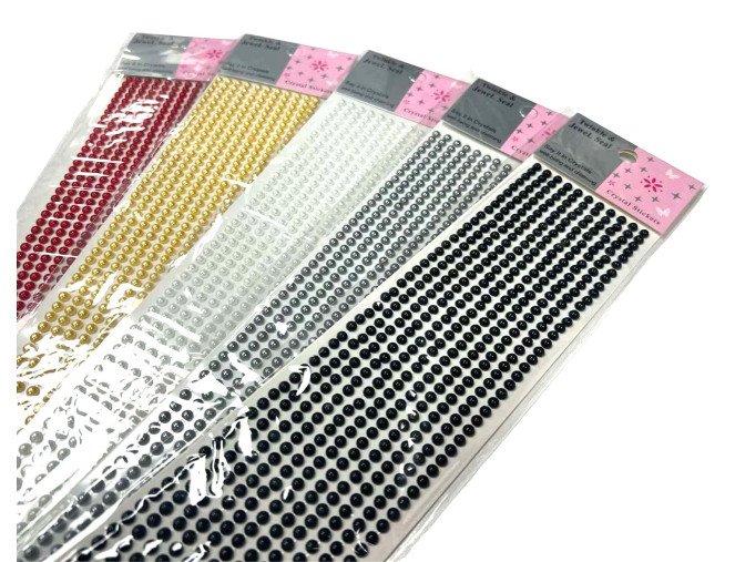 Glued pearls 3mm. | 6 colours