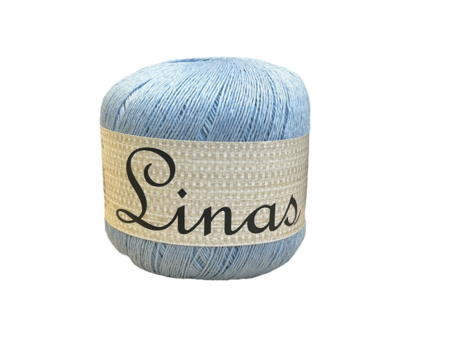 Lininiai siūlai 100gr Šviesiai mėlyna | 545