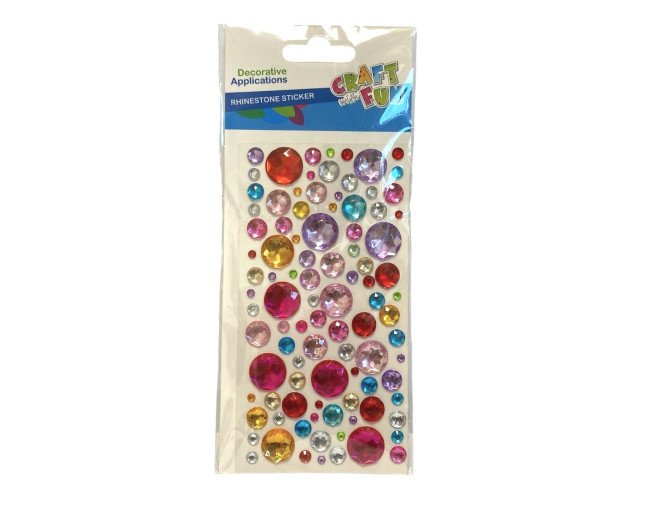 Adhesive crystals Coloured 4 - 19mm