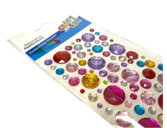 Adhesive crystals Coloured 4 - 19mm pigiau