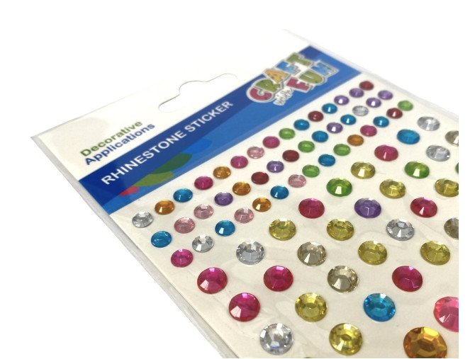 Adhesive crystals Coloured 5 - 14mm pigiau
