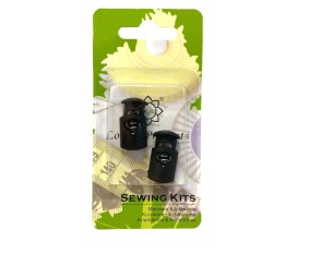Plastic stopper - Lotus | 2pcs | Black