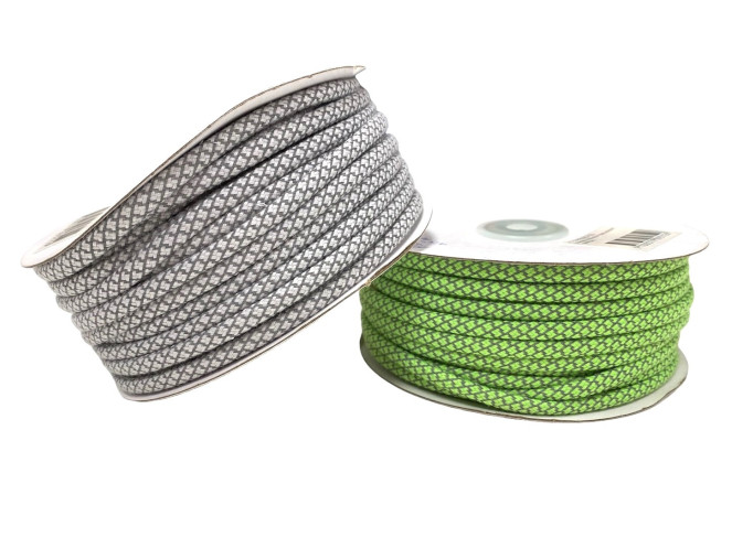 Round cord with reflective thread 5mm | 2 colours