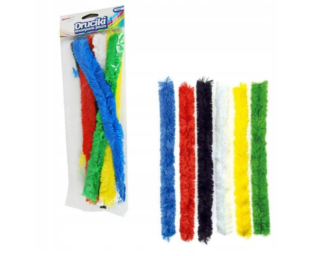 Decorative plush wire 6pcs Mix