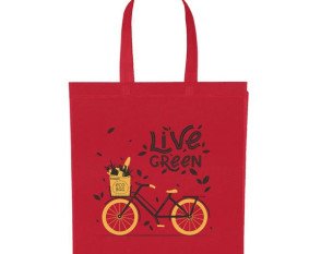 Eco-friendly shopping basket Red