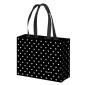 Eco-friendly shopping basket Hearts in black