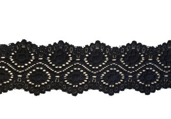 Elastic lace 60mm | Black