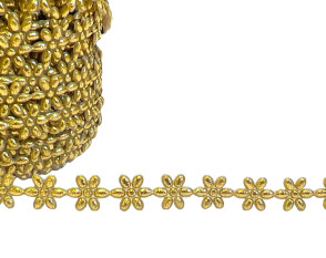 Juostelė iš gėlyčių 6mm | Auksinė Juostelė iš gėlyčių 6mm | Auksinė