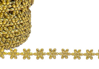 Ribbon of flowers 6mm | Gold