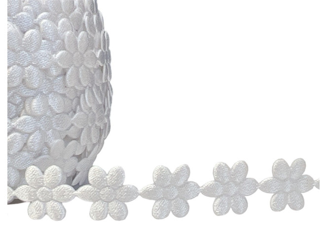 Flower ribbon 14mm | White