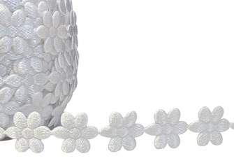 Flower ribbon 14mm | White