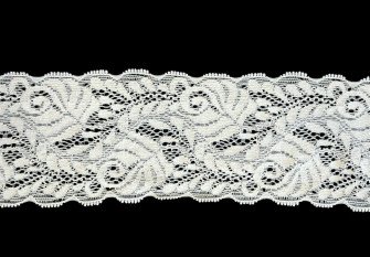 Elastic lace 65mm | White