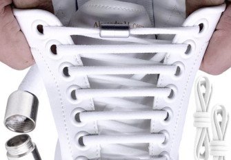 Apvalūs batraiščiai be rišimo 100cm. | Balti