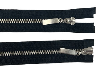 Dvipusis, metalinis užtrauktukas 65cm Juodas Dvipusis, metalinis užtrauktukas 65cm Juodas