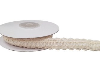 Medvilninis nėrinys su klijais 20mm 4,5m