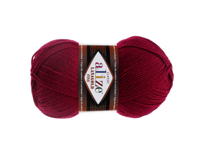 Alize lanagold fine 390 Bordo