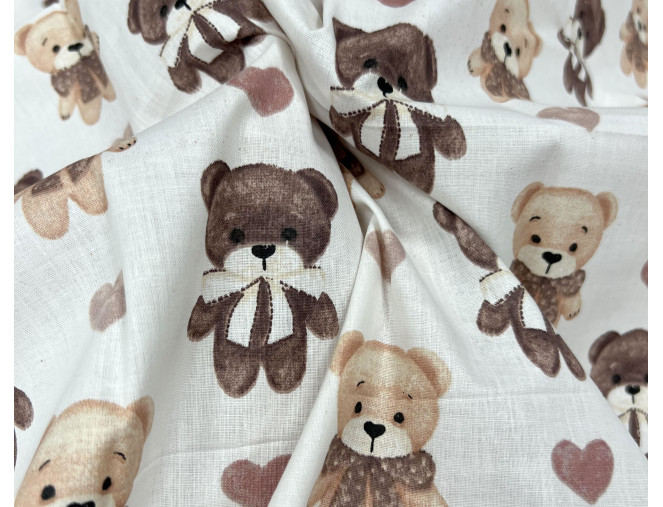 Medvilnė - drobelė Meškiukai