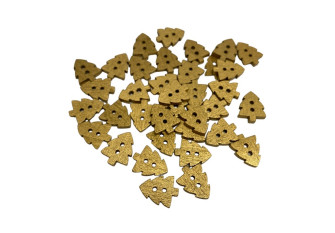Buttons Christmas tree 12mm No. 612 | Gold