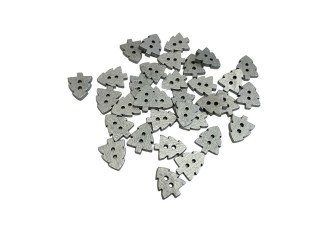 Button Christmas Tree 12mm No. 613 | Silver