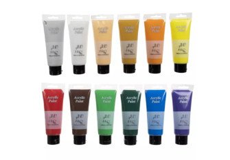 Acrylic paints 12 colours x 100ml