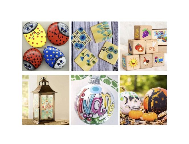 Acrylic markers 12 colours internetu