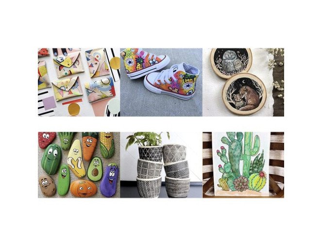 Acrylic markers 12 colours skubus pristatymas