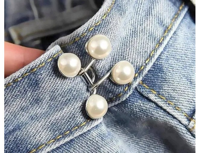 Metalinis užsegimas - kabliukas su perliukais pigiau