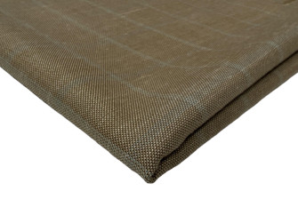Woolen fabric Beige checks