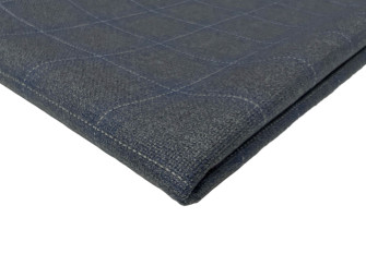 Wool fabric Blue-grey windows