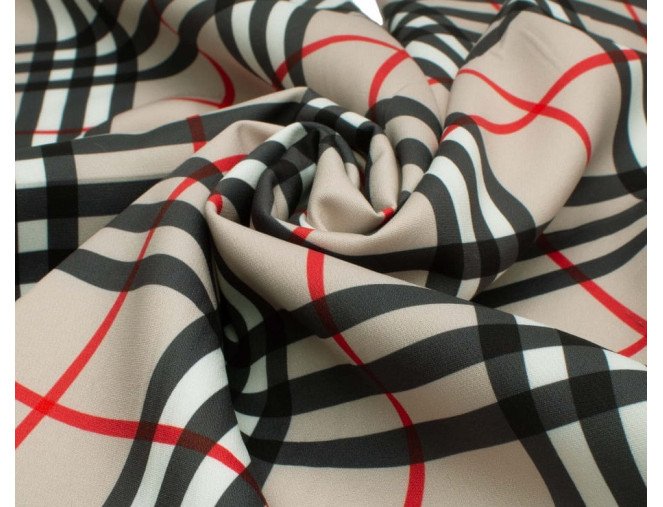 Checkered Barbie (Marchiano) fabric Beige pigiau