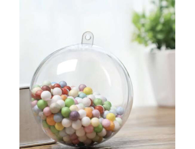 Skaidrūs rutuliai 2 dalių 12cm | 5vnt