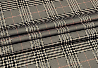 Checked barbie (Marchiano) fabric Grey