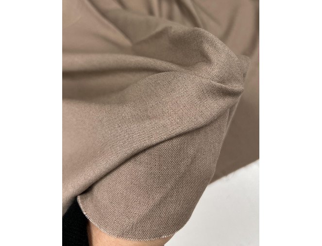 Linen with elastane Dark beige internetu