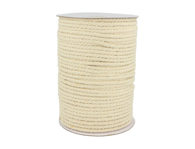 Makrame siūlai 5mm 100m Natūrali skubus pristatymas