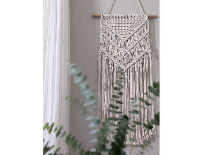 Makrame siūlai 5mm 100m Balta pigiau