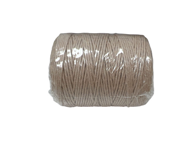 Makrame siūlai 2mm 140m Smėlio