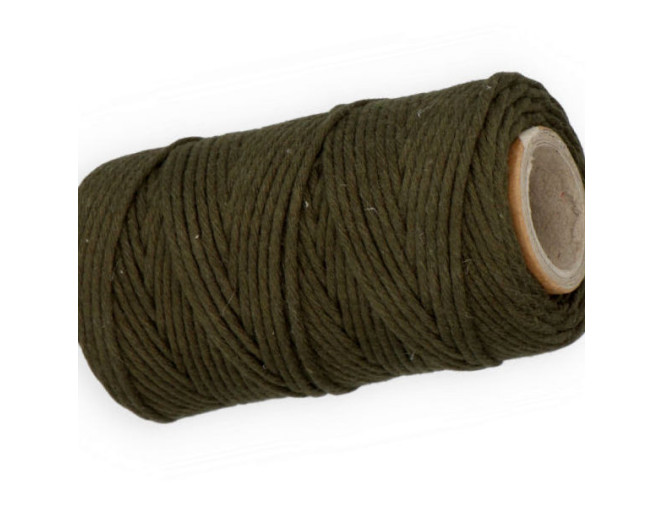 Makrame siūlai 2mm 45m Rudi