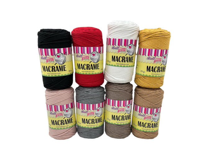Makrame virvelė 250gr - 180m | 10 spalvų
