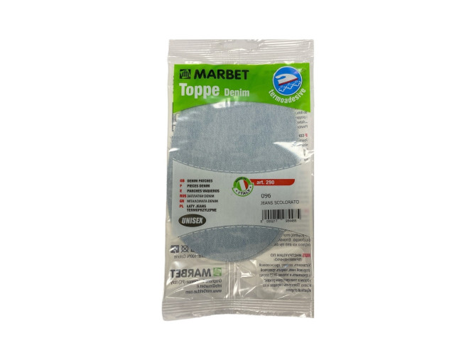 Denim appliqué patches 16 x 10,5cm pigiau