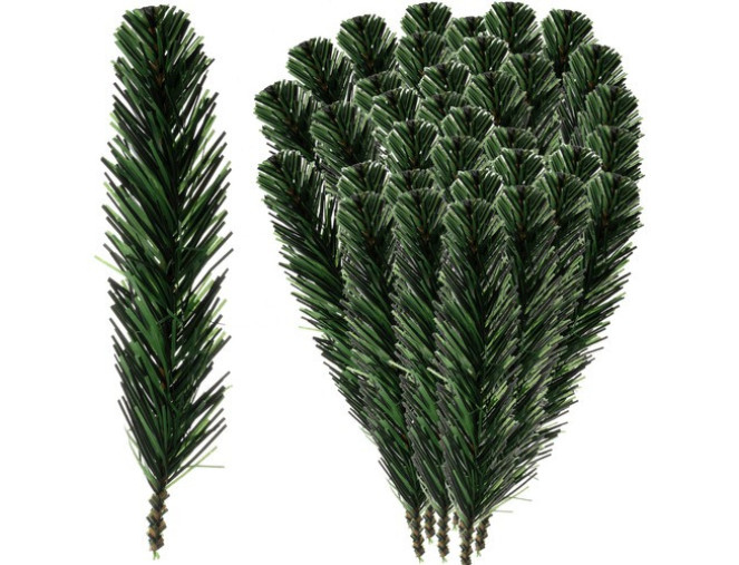 Spruce branches for decoration 21cm 40pcs